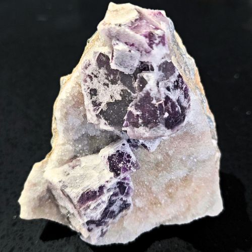 Large Rare Sugar Druzy Cubic Purple Fluorite & Quartz Cluster - 469g