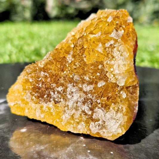 Bi-Color Fluorite Cluster (Yellow & Purple)