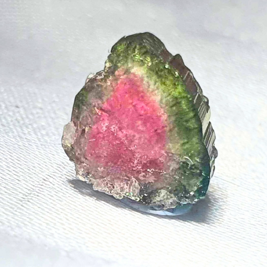 Genuine Watermelon Tourmaline Slice - case included