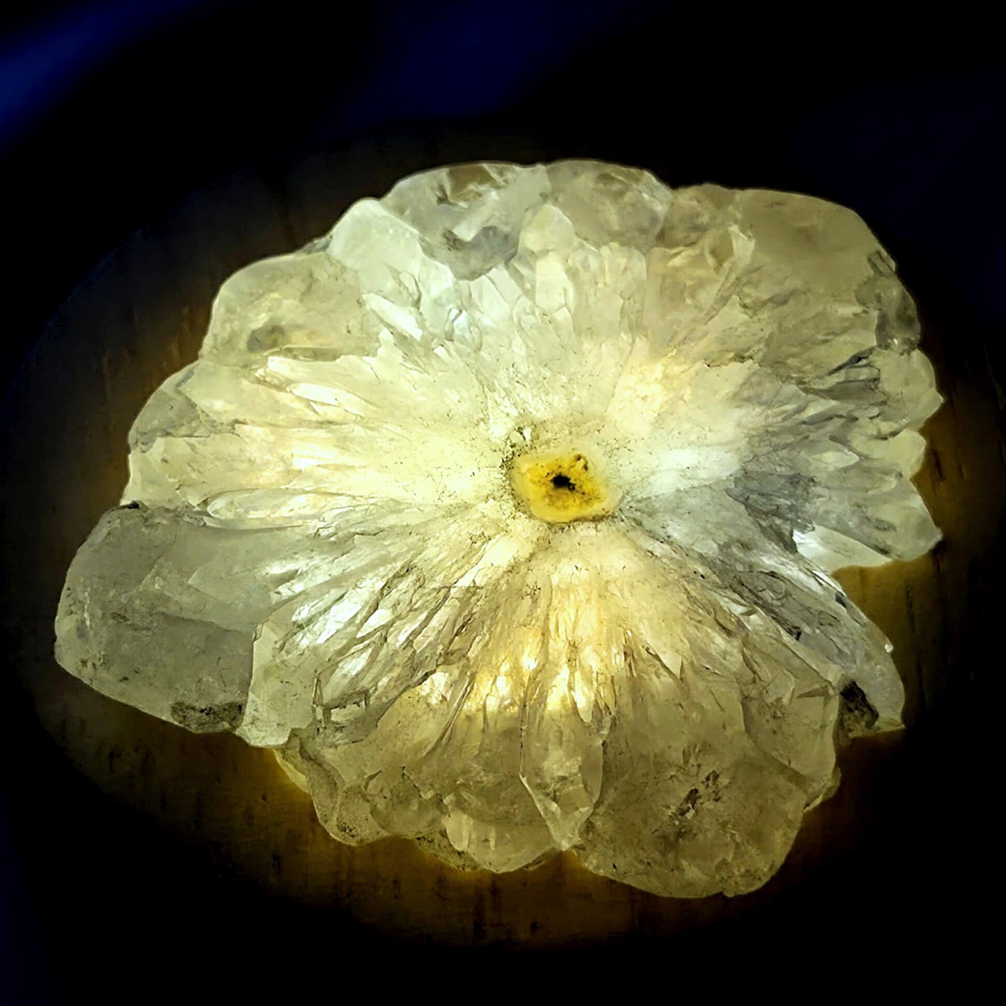 Clear Quartz Stalactite Flower with Rainbows