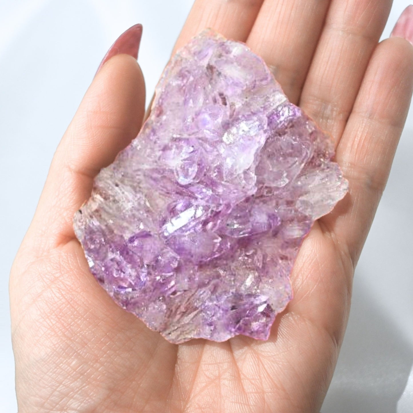 Genuine Lavender Flower Amethyst Cluster