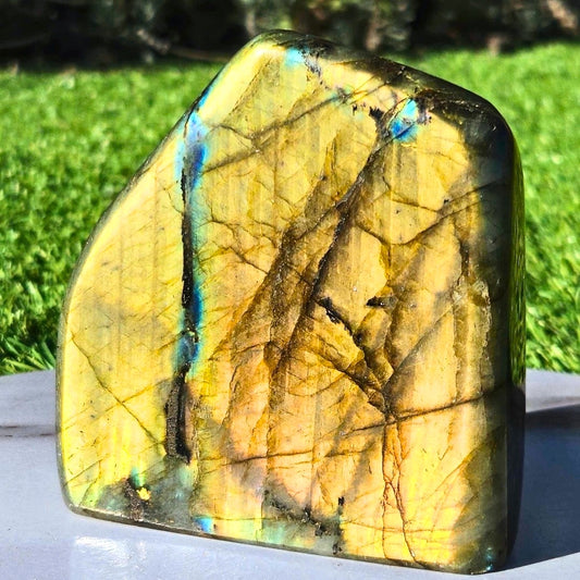 Large Labradorite Free Form with Sunset Flash - 473g