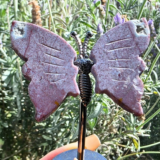 Ocean Jasper Purple Butterfly