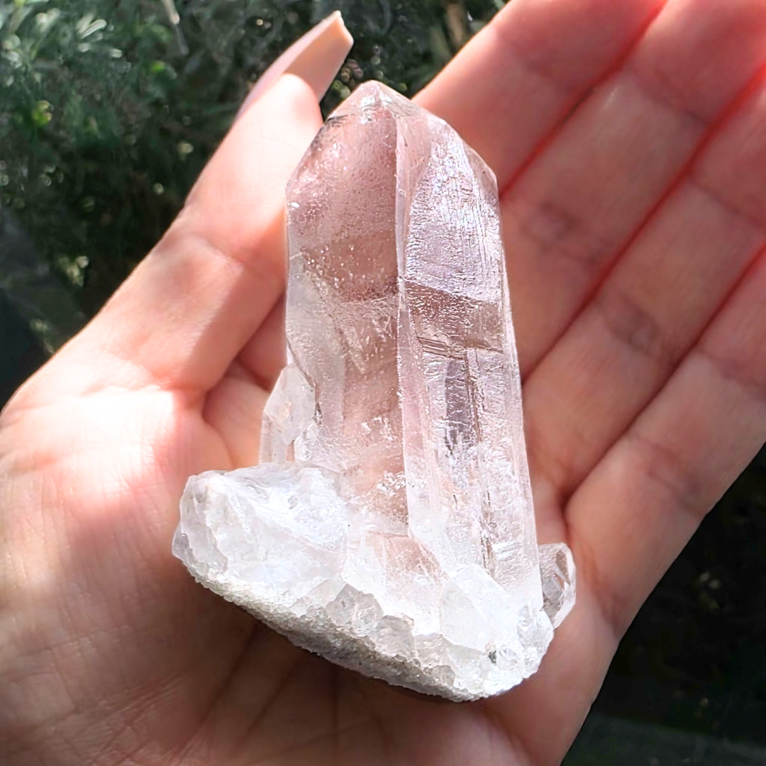 Clear Quartz Crystal Cluster with Rainbows (7.9cm)