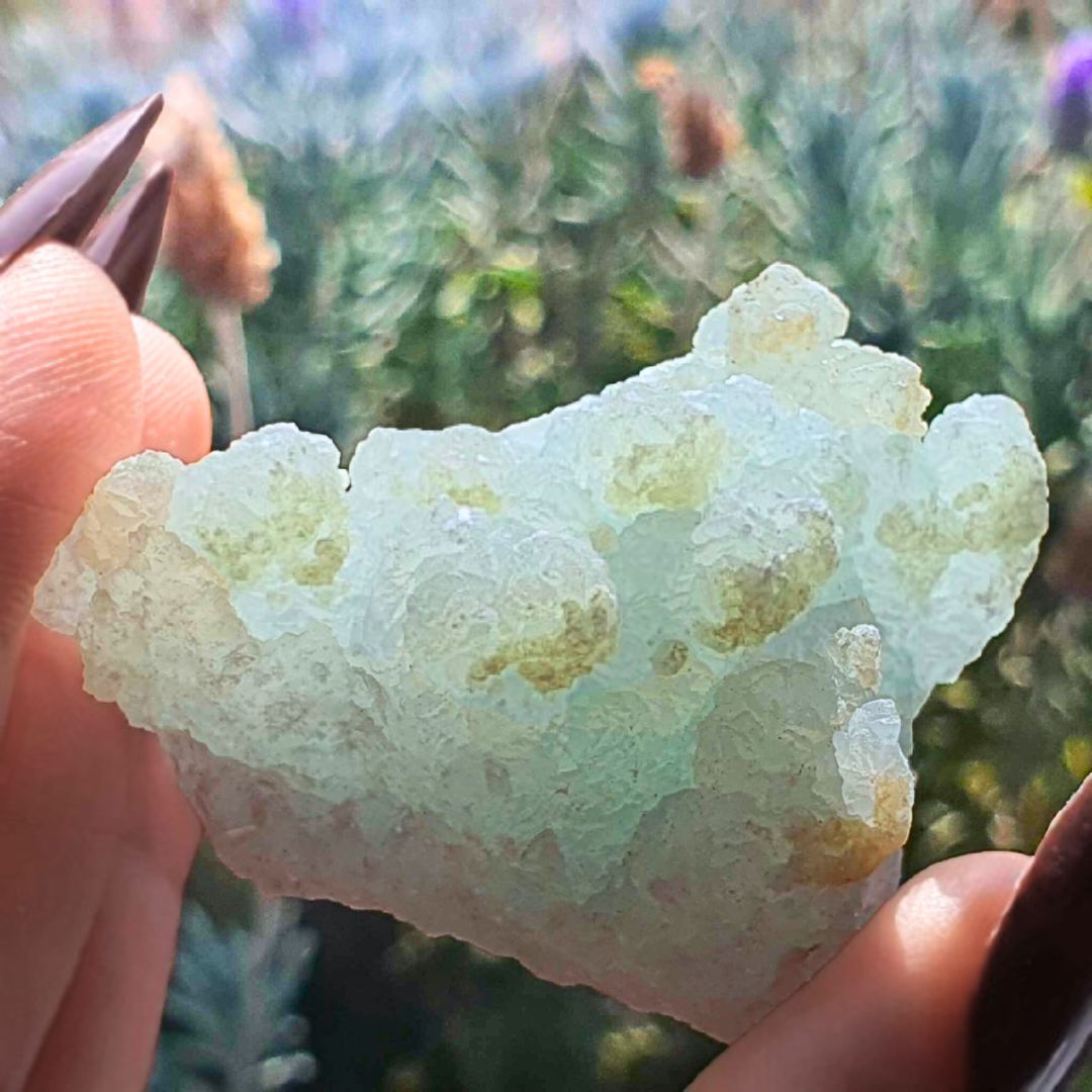 Sparkling Botryoidal Prehnite Specimen Cluster