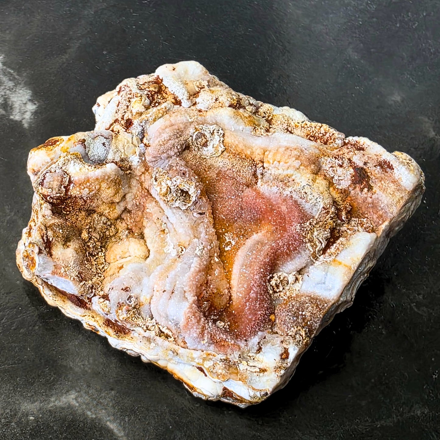 Druzy Pink Chalcedony Cluster