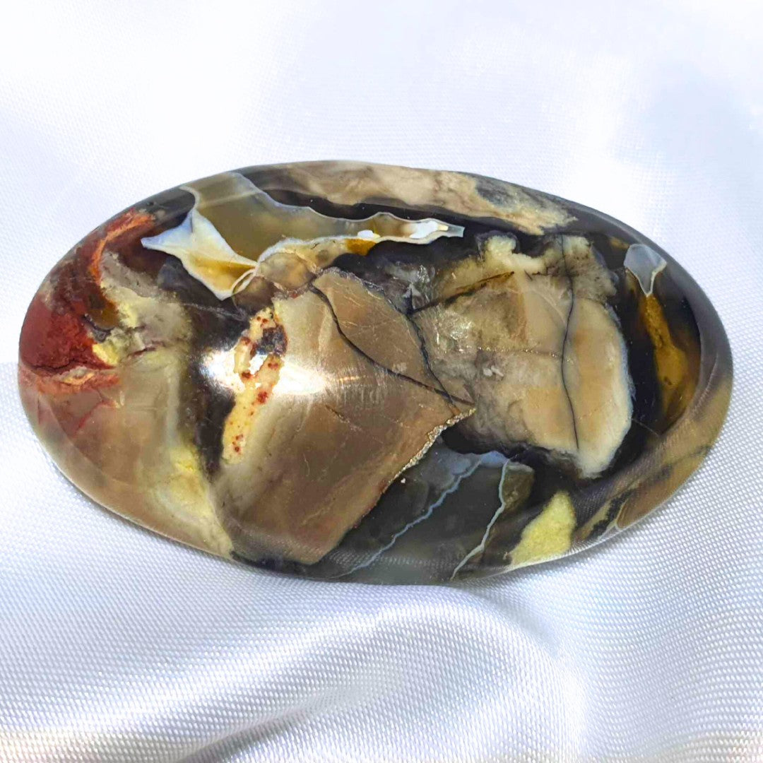 Volcano Agate Palm Stone - UV Reactive