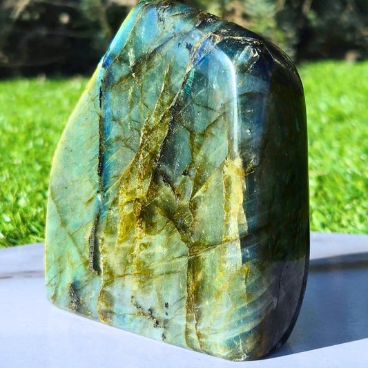 Large Labradorite Free Form with Sunset Flash - 473g