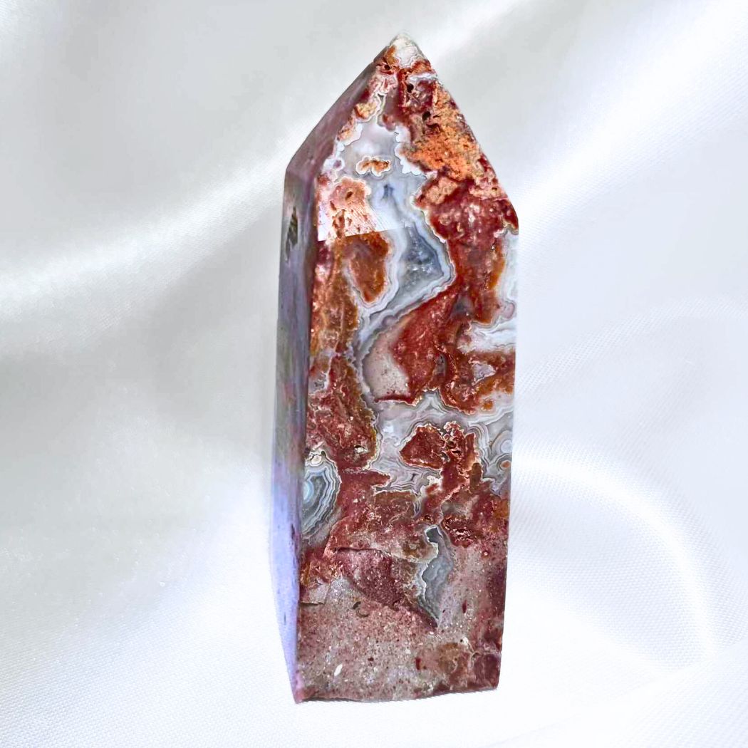 Crazy Lace Agate Tower Point