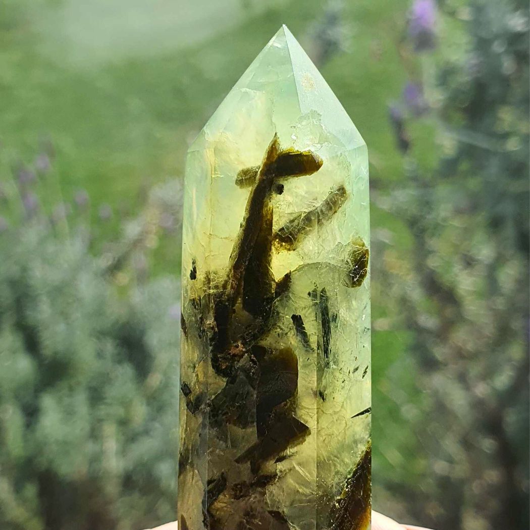 Prehnite with Epidote Tower Point