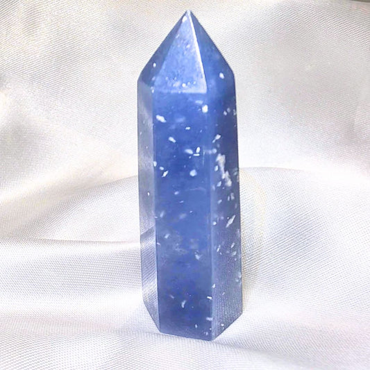 Snow Angelite (Anhydrite) Crystal Tower Point