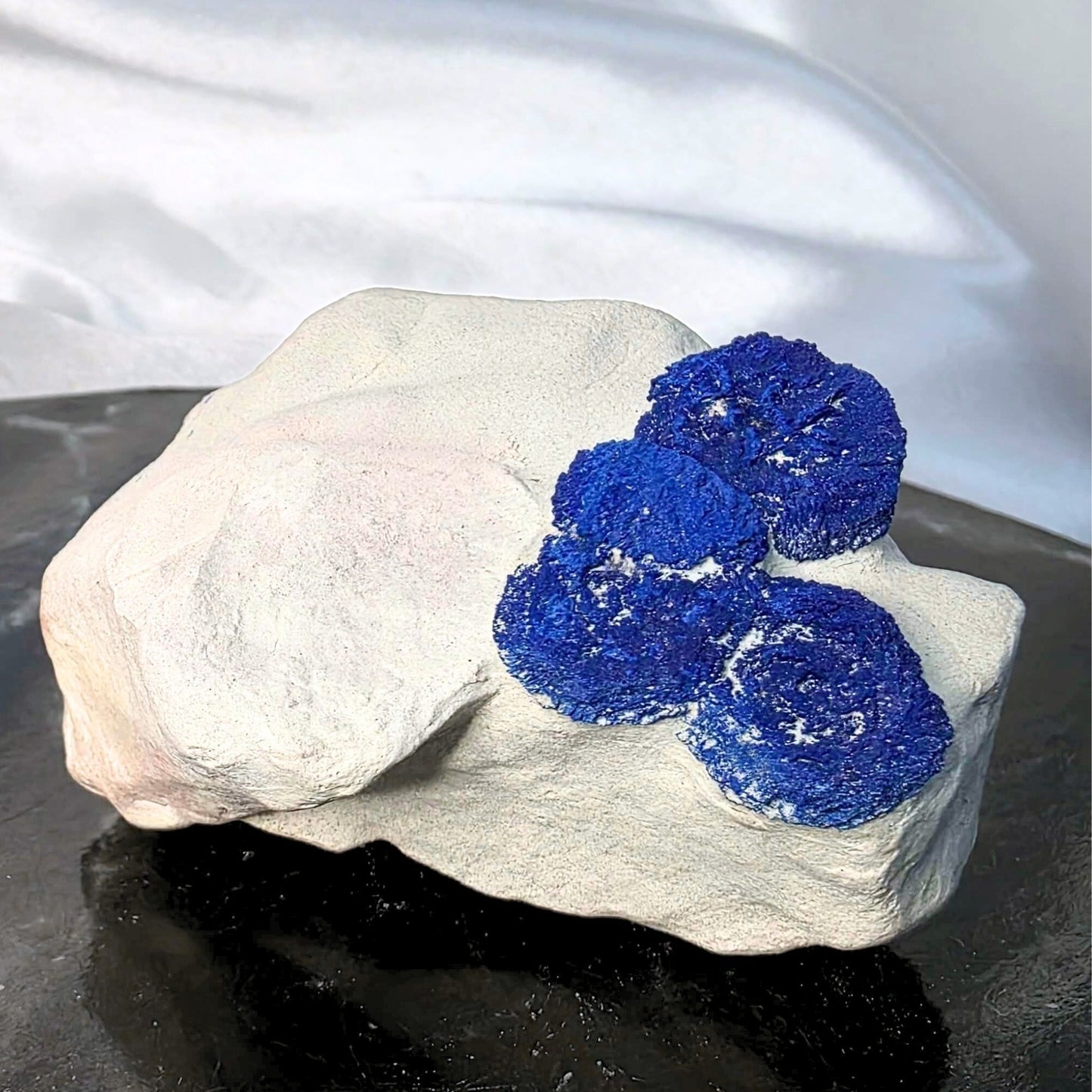 Limited Piece Druzy Azurite Sun Cluster Specimen - Malbunka Copper Mine, NT