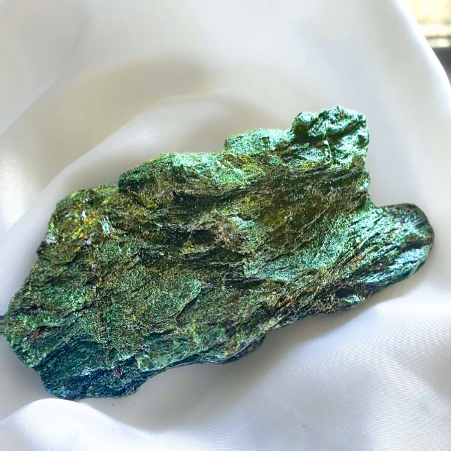 Large Sparkling Green Fuchsite Raw - 13cm long