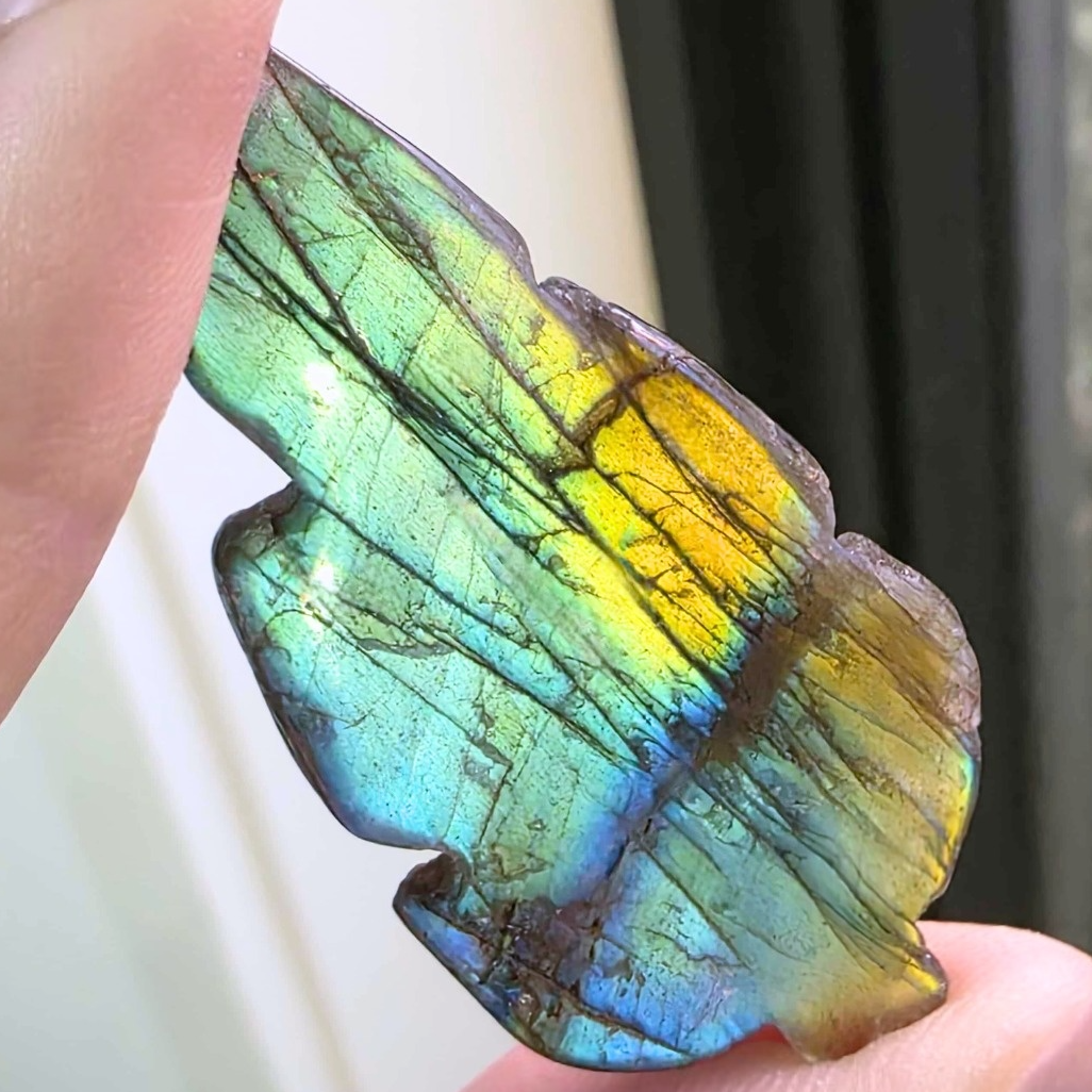 High Grade Labradorite Leaf with Sunset Flash
