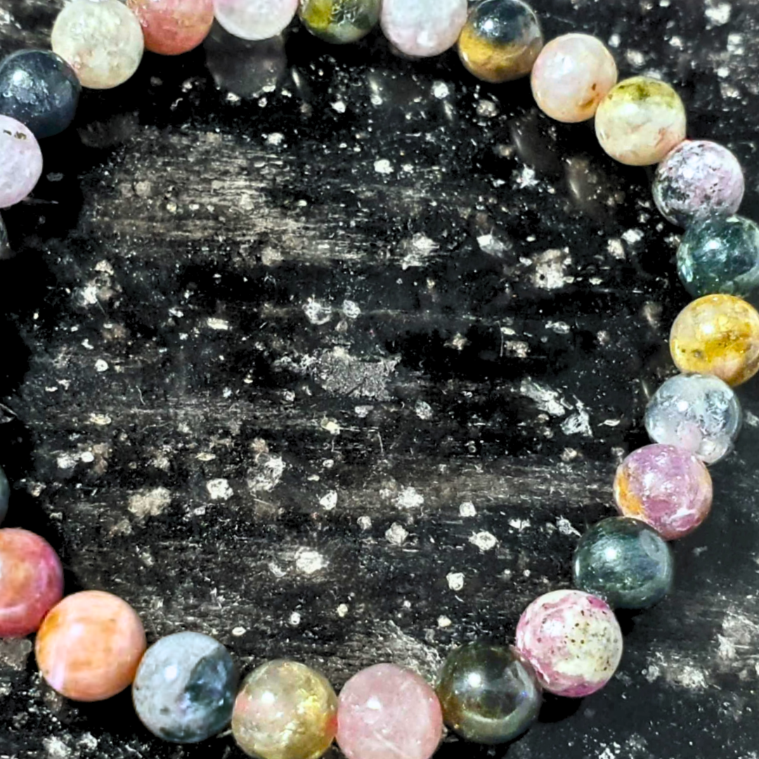 High Grade Natural Rainbow Tourmaline Bracelet