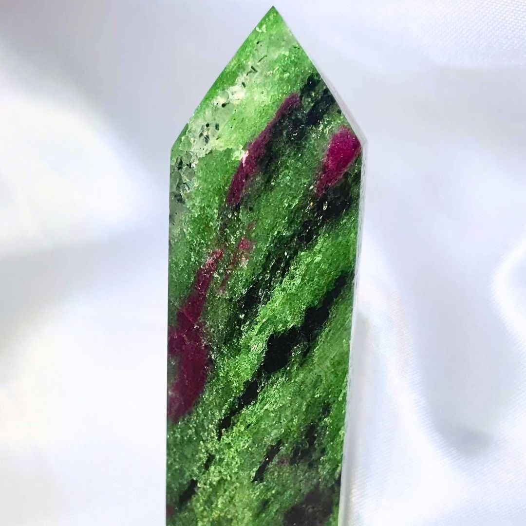 Ruby in Zoisite Crystal Tower Point