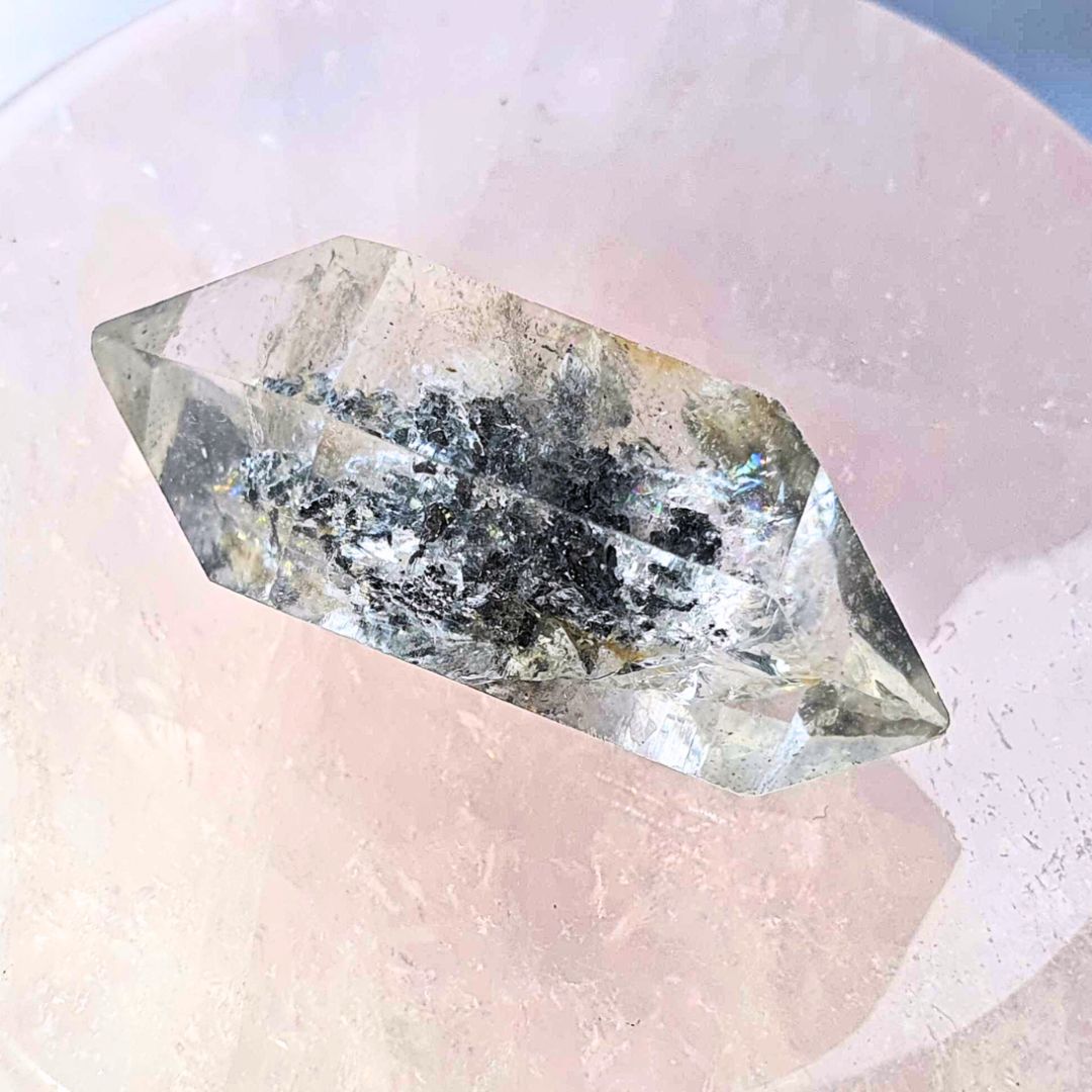 High Grade Herkimer Diamond Quartz with Rainbows - 36mm