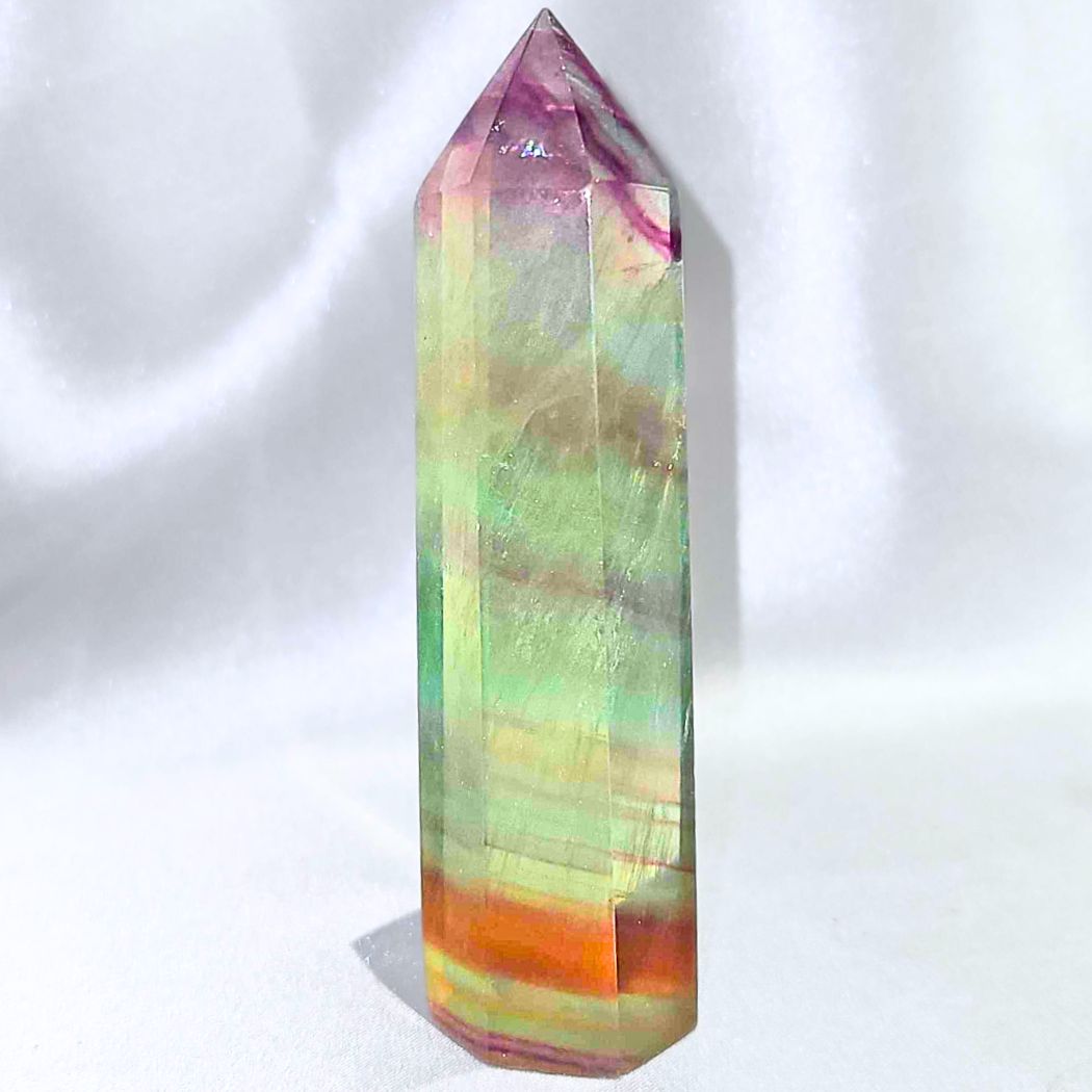 Rainbow Fluorite Tower with High Clarity