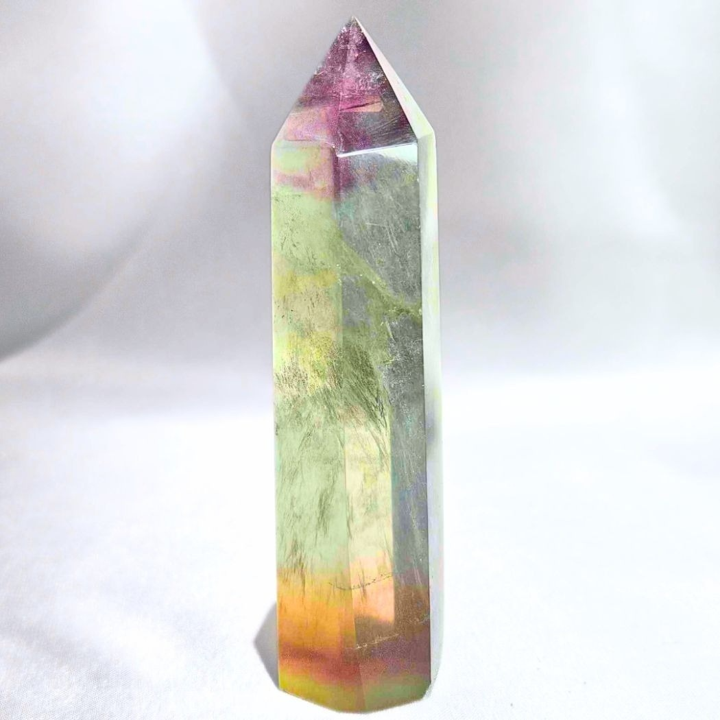 Rainbow Fluorite Tower with High Clarity