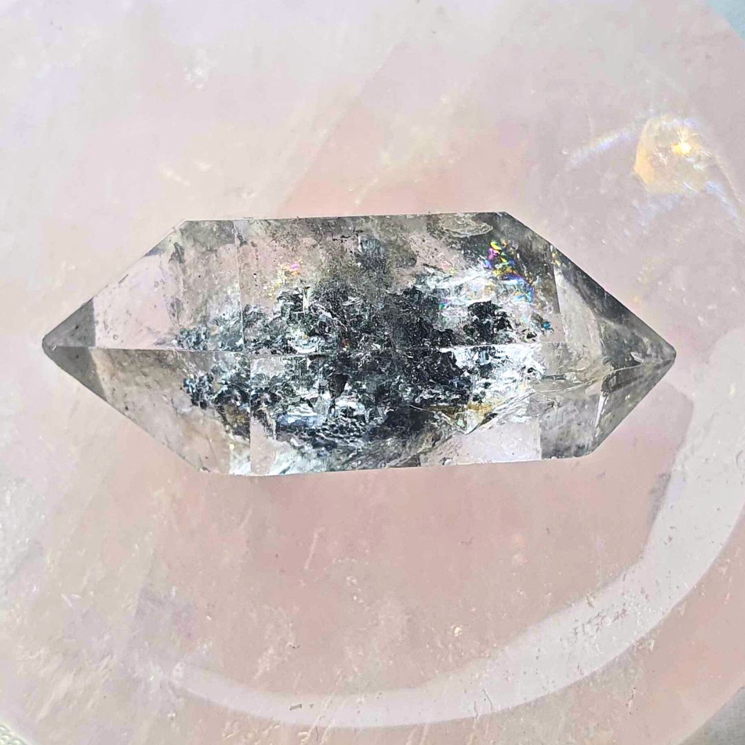 High Grade Herkimer Diamond Quartz with Rainbows - 36mm