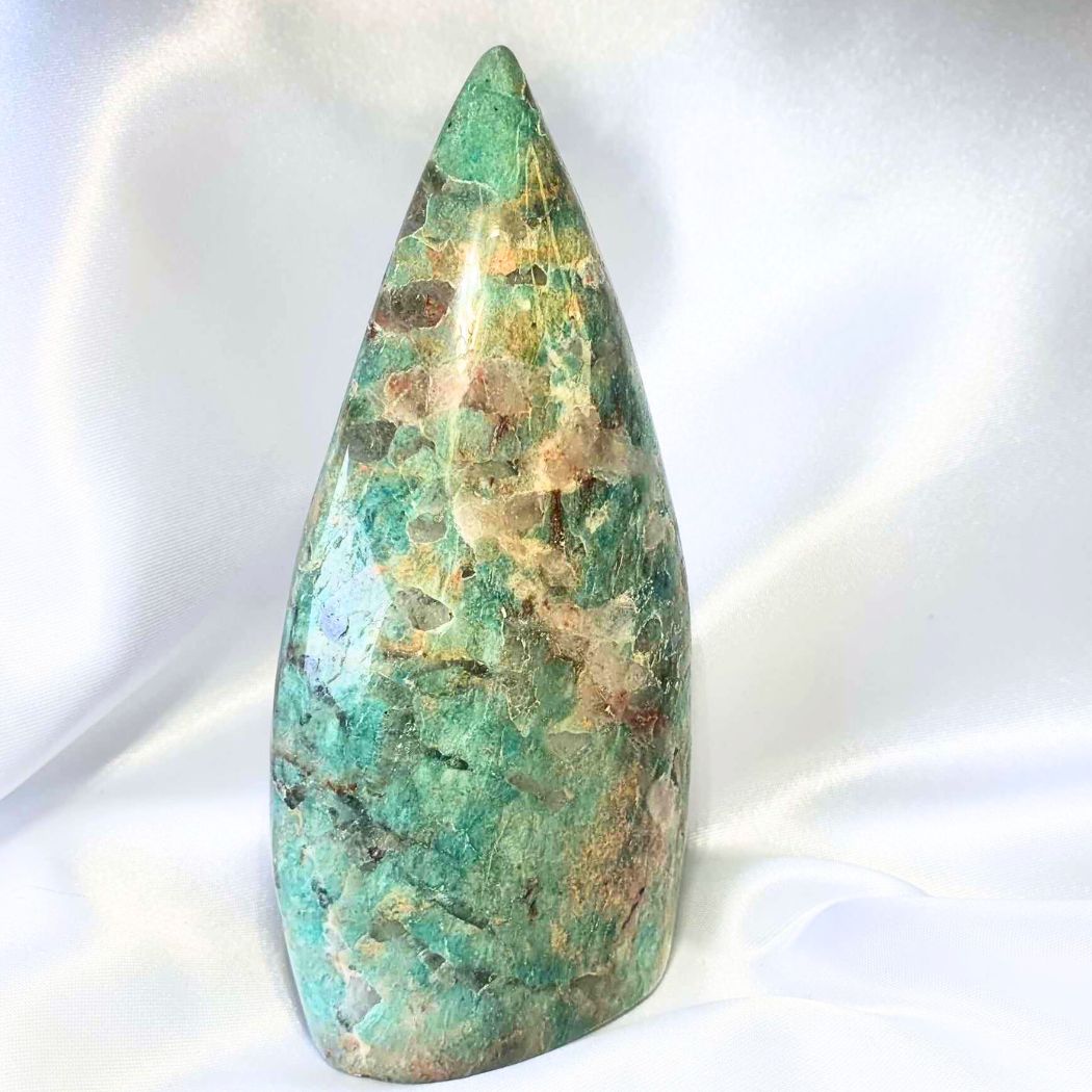 Large Amazonite & Smoky Quartz Free Form - 12cm, 280g