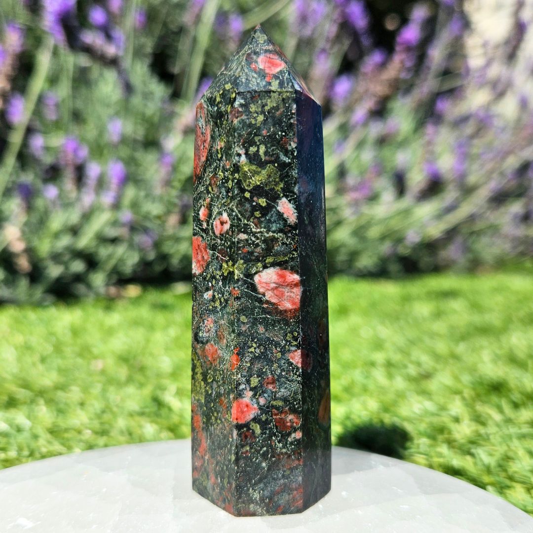 Plum Blossom Jasper Tower