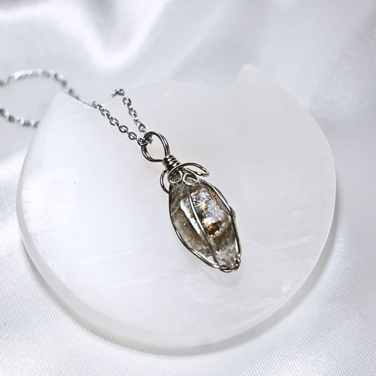 Herkimer Diamond Wire Wrapped Necklace