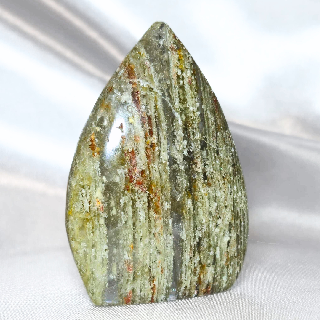 Large Thousand Layer Garden Quartz (Lodolite) Tear Drop