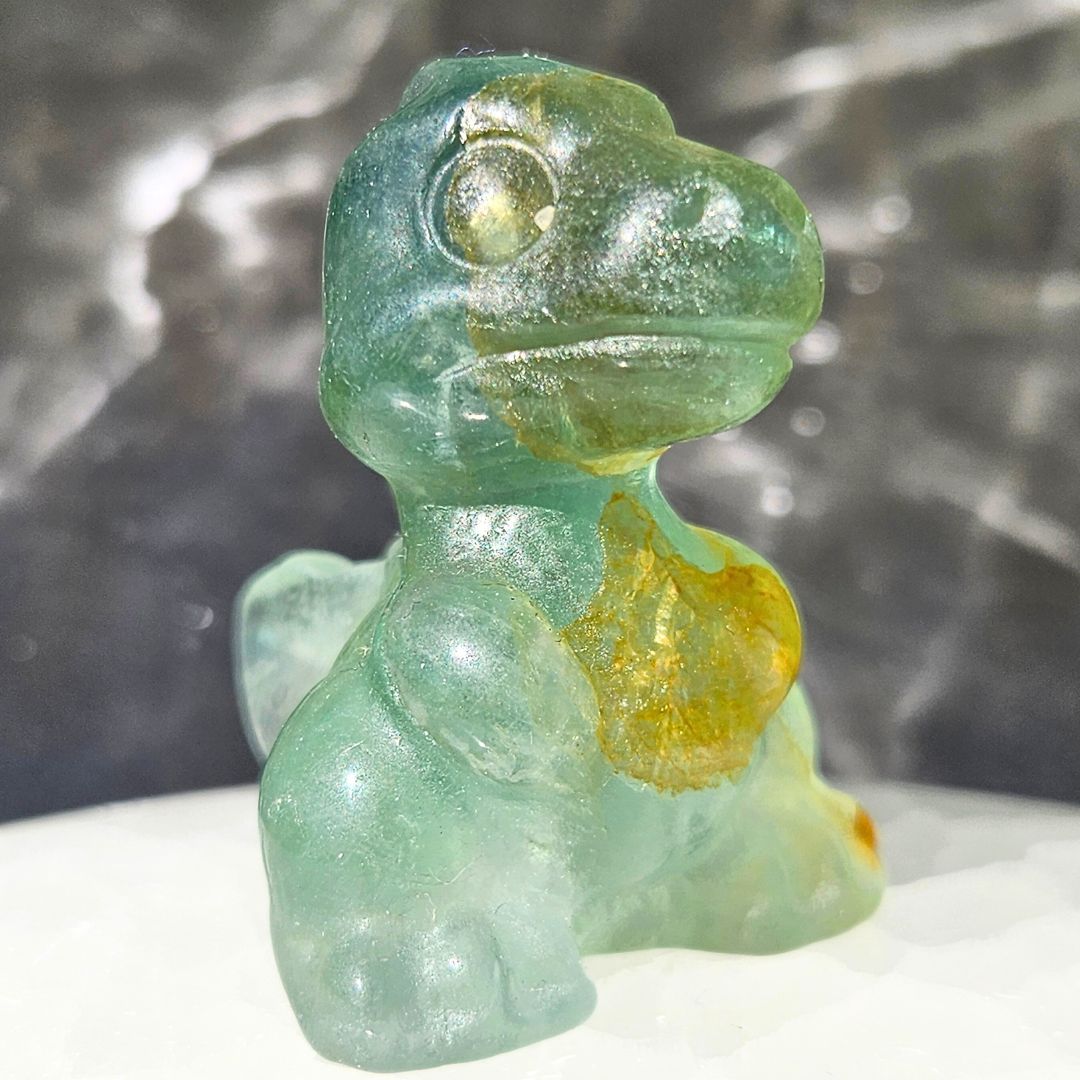 Fluorite Dinosaur Crystal Carving