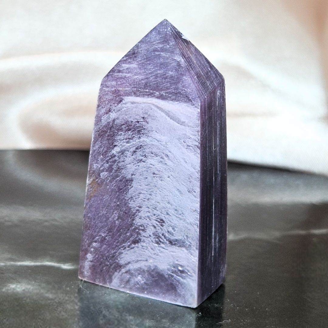 Purple Mica Tower with Silver Sheen
