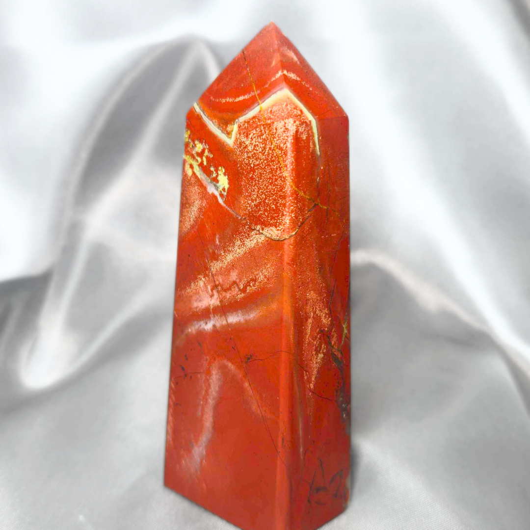 Red Jasper with Quartz Tower