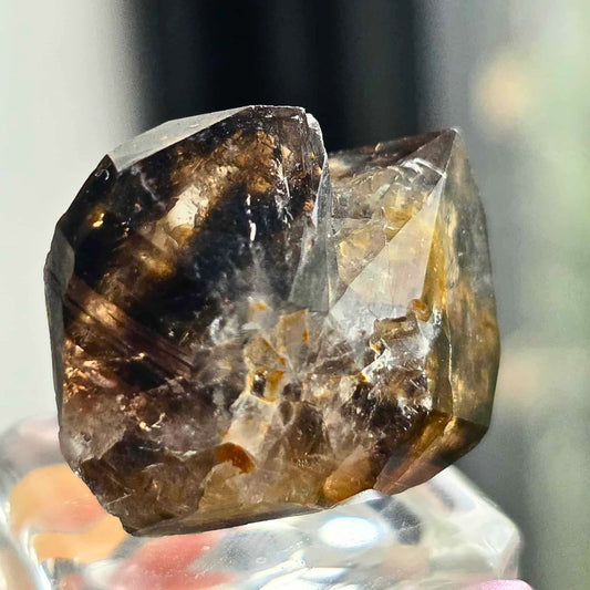Smoky Quartz Double Point with Phantoms