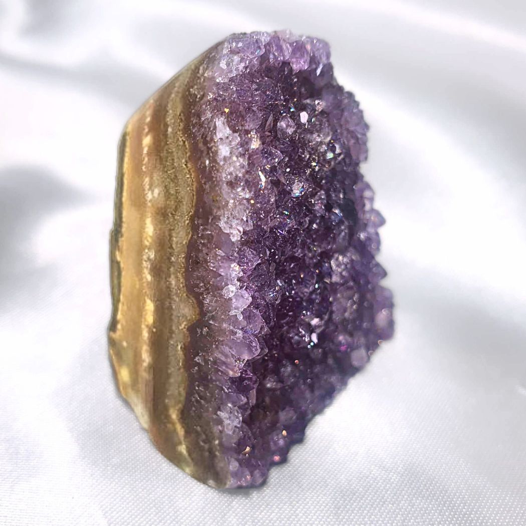 Rainbow Amethyst Small Free Form Cut Base