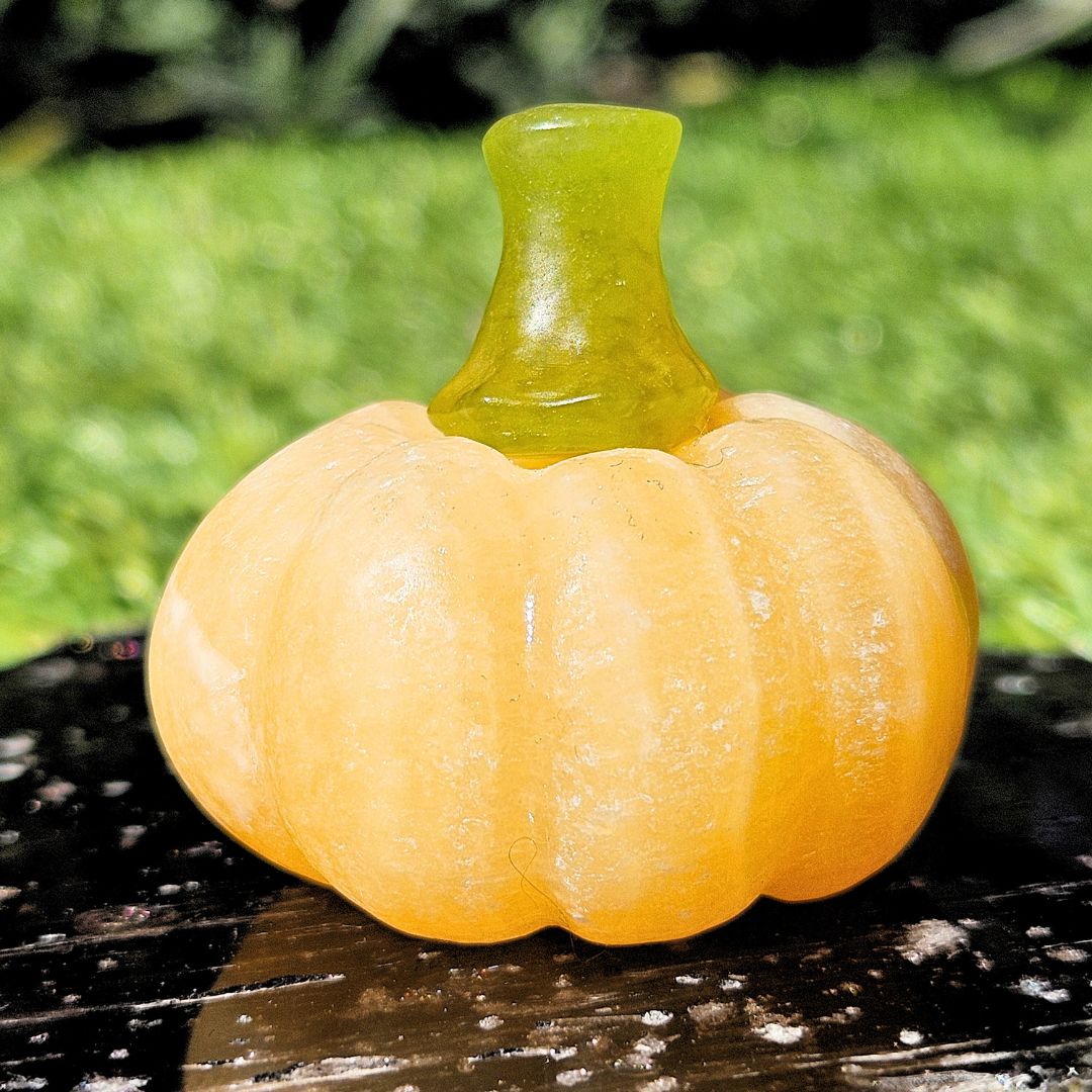 Yellow Calcite Pumpkin Carving