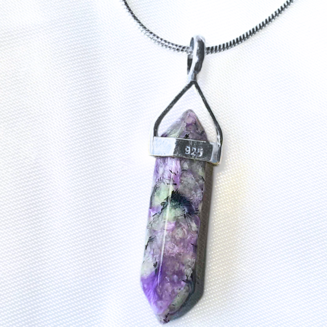 Charoite Sterling Silver Necklace