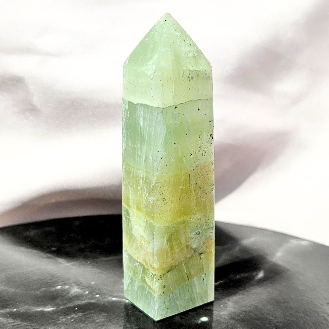 Pistachio Calcite Crystal Tower
