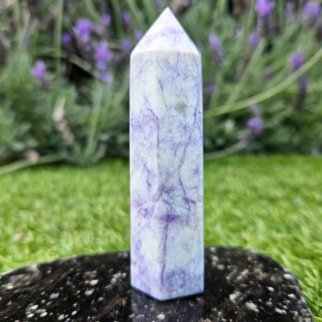 Lepidolite Crystal Tower