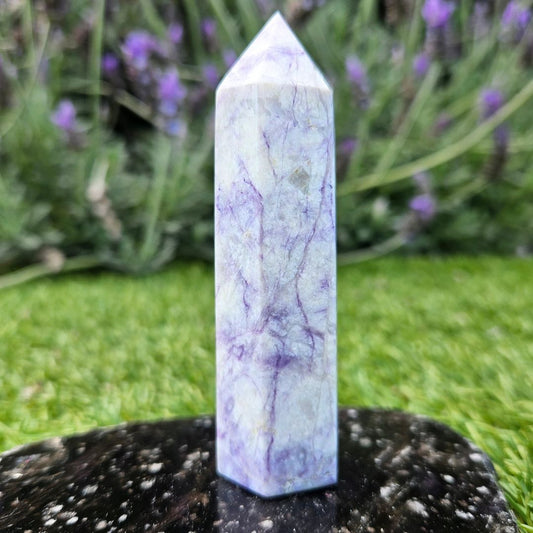 Lepidolite Crystal Tower