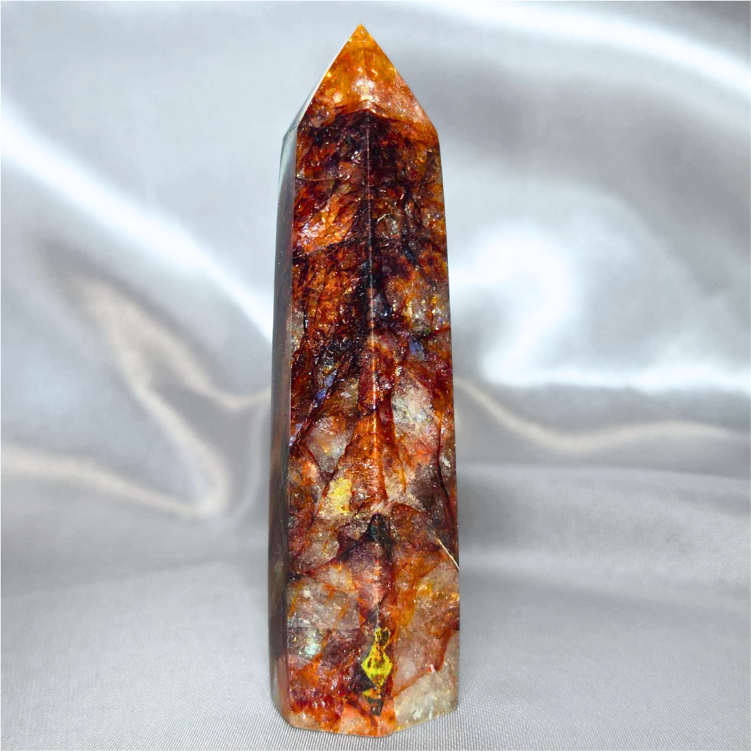 High Grade Fire Quartz Tower Point