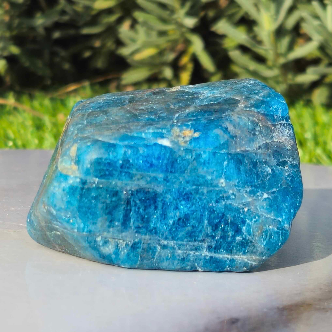 Blue Apatite with Smoky Quartz Free Form