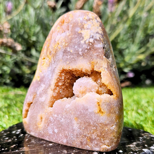 High Grade Druzy Pink Amethyst Crystal Freeform