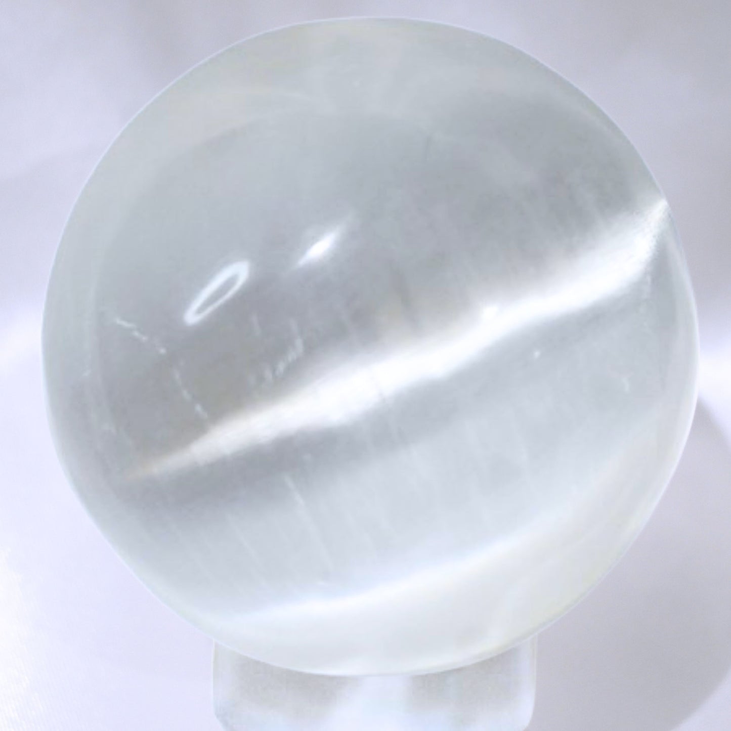 Large Selenite Crystal Sphere - 62mm, 280g