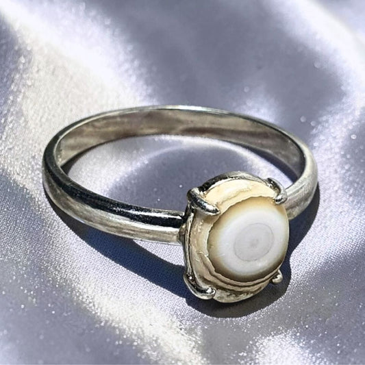 Rare 8th Vein Ocean Jasper Sterling Silver Ring Size 9