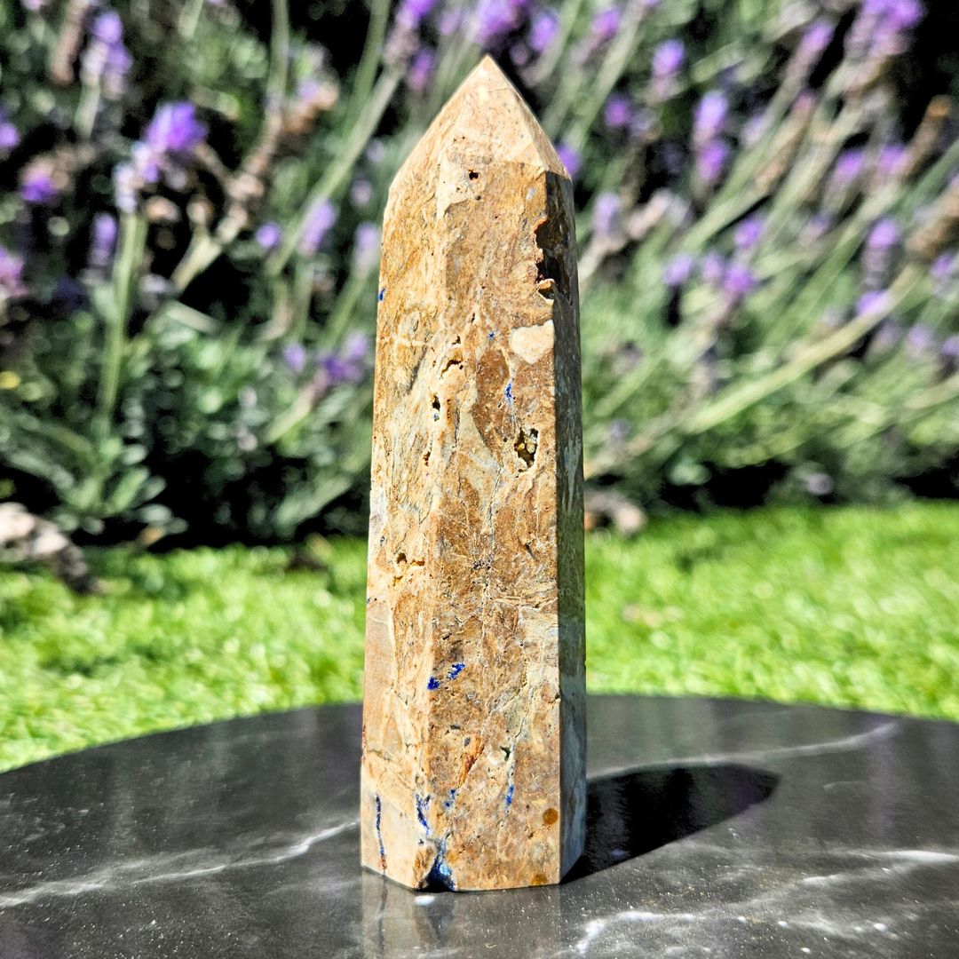 Druzy Azurite Crystal Tower