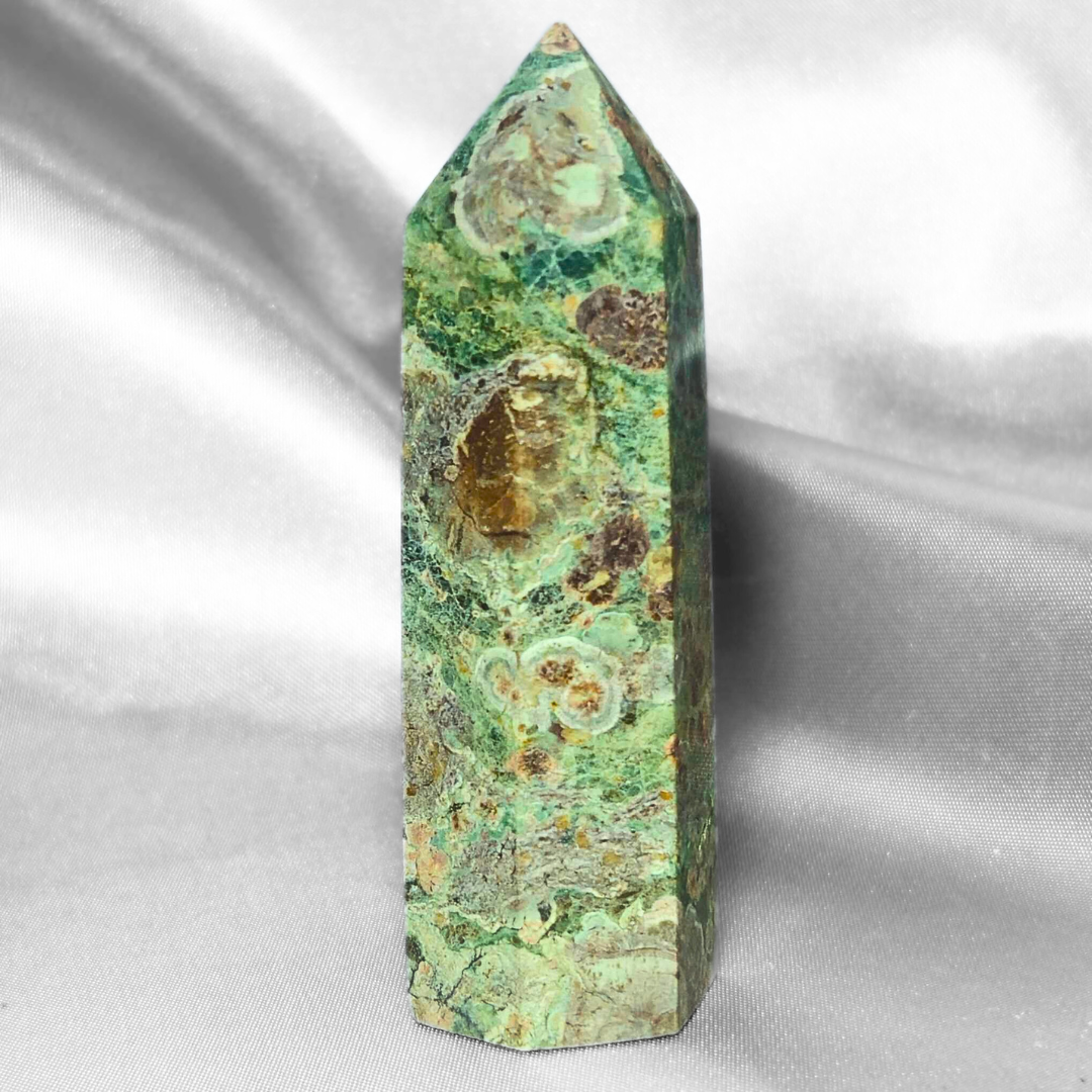 Green Sakura Flower Jasper