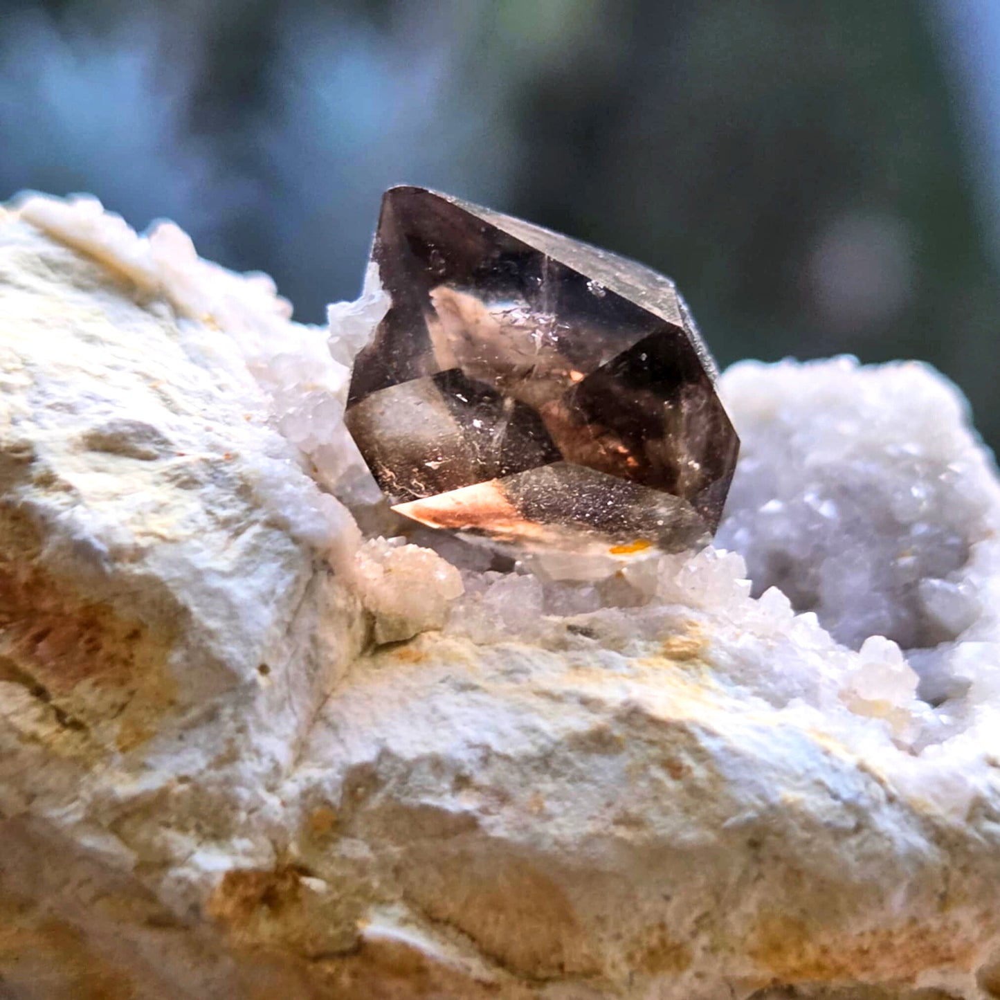 Smoky Mooralla Quartz with Druzy Quartz Cluster - Victoria