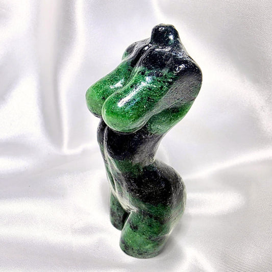 Zoisite (Epidote) Lady Body Crystal Carving