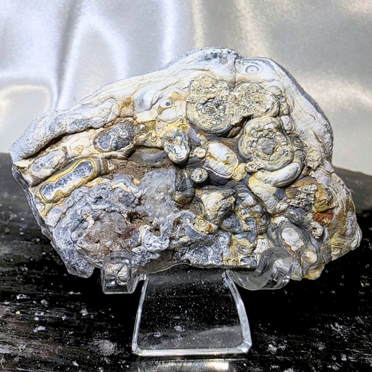 Natural Sparkling Blue Botryoidal Chalcedony