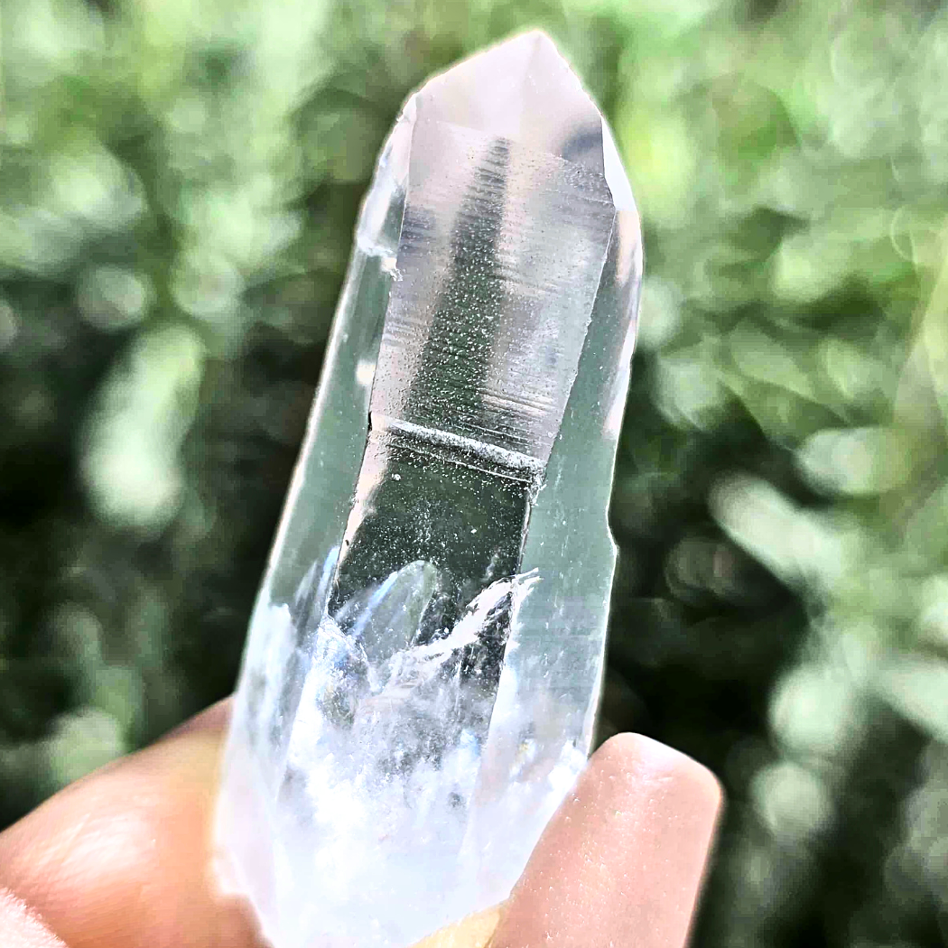 Lemurian Quartz Seed Crystal with Rainbow
