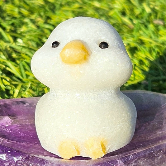 White Jade Duck Crystal